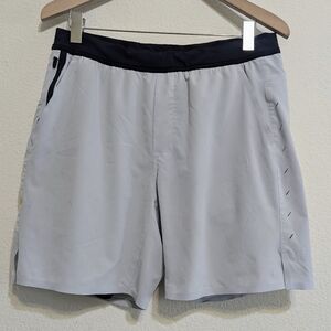 Ten Thousand 7" Lined Interval Shorts Mens Large Grey Performance Running Gym